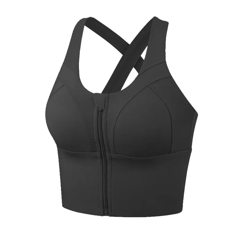 zip front sports bra 11