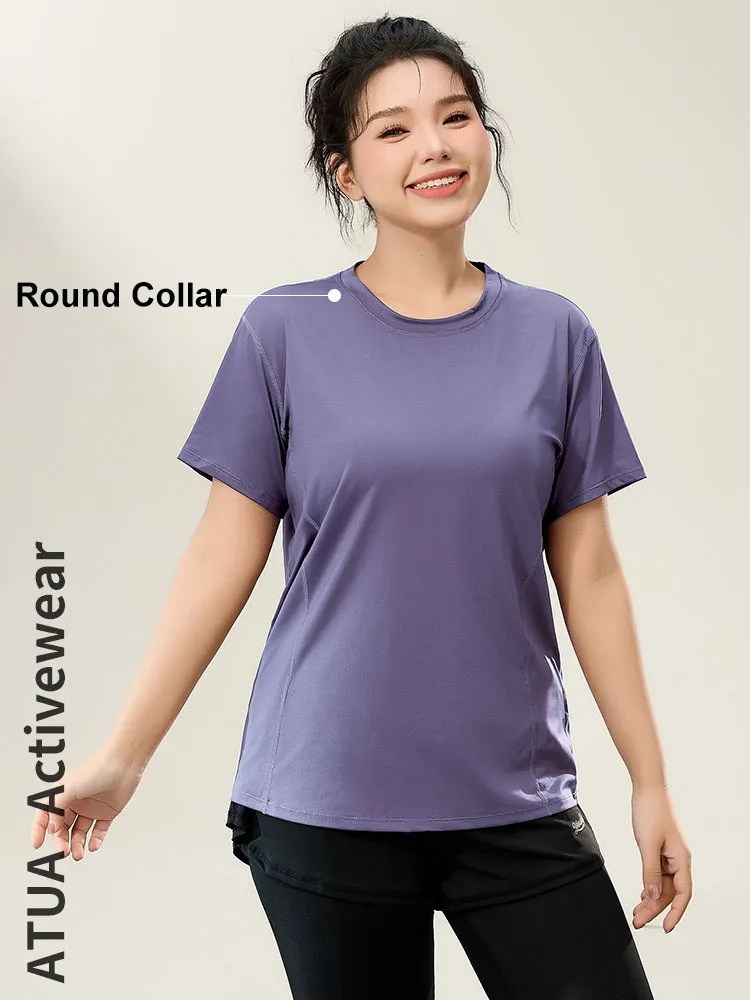 Круглый вырез с коротким рукавом