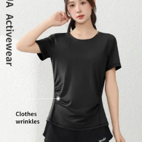 ladies black short sleeve shirts
