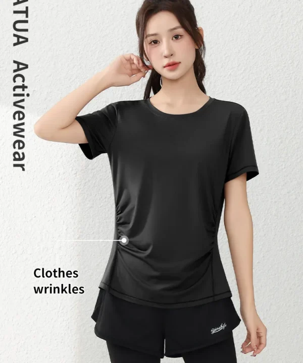 ladies black short sleeve shirts