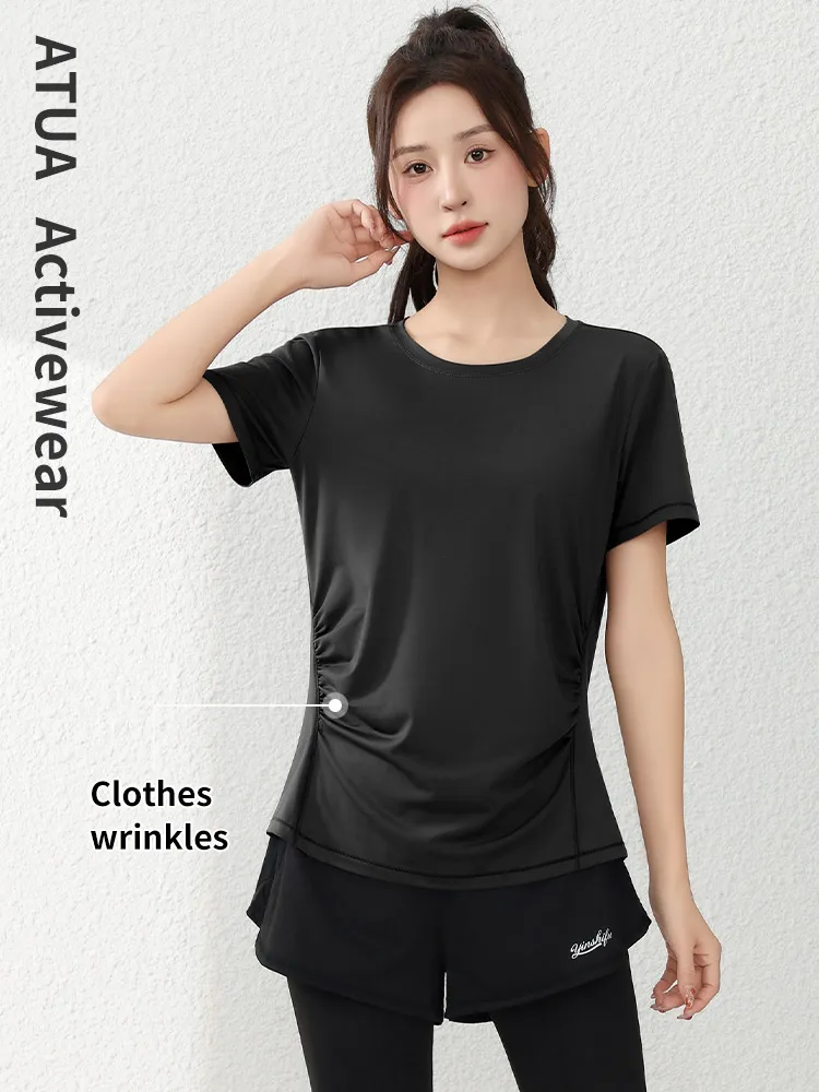ladies black short sleeve shirts