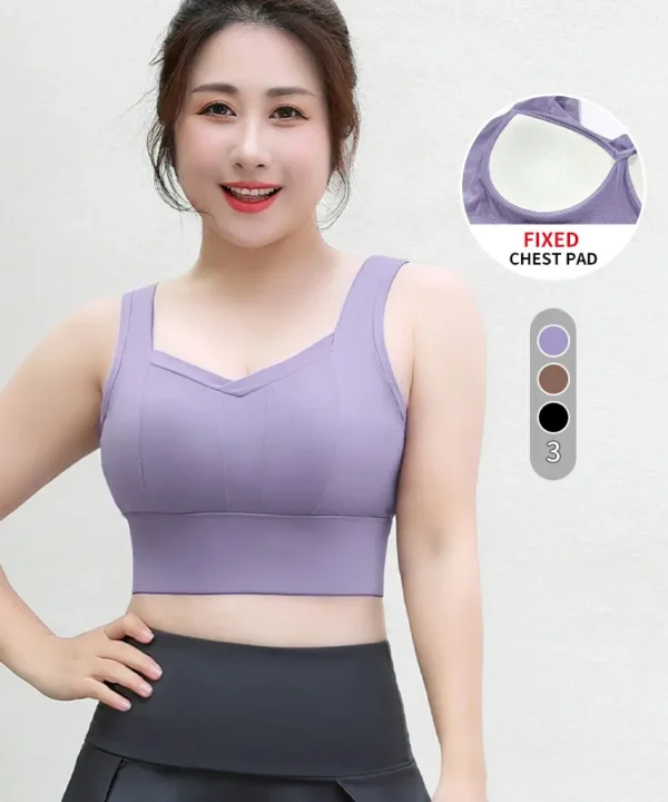 camiseta sin mangas con sujetador deportivo