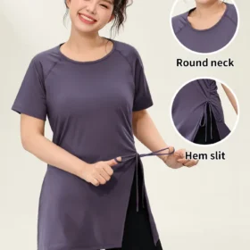 hem knotted short sleeve t shirt