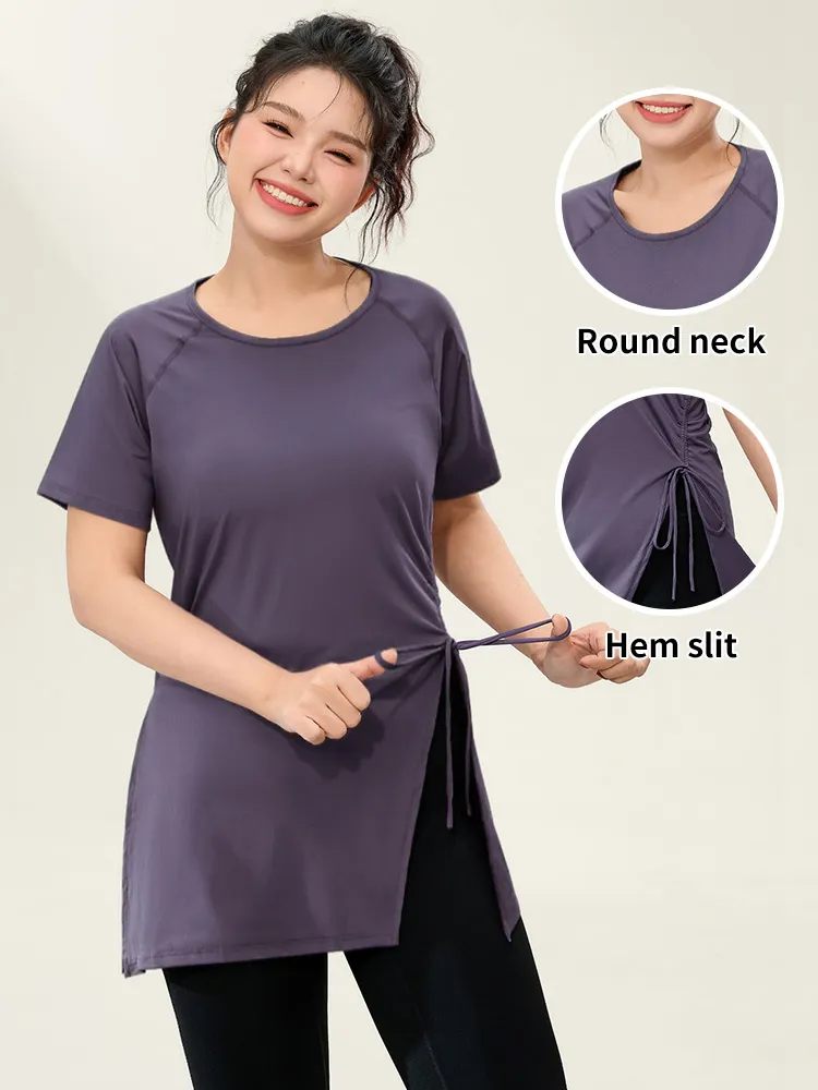hem knotted short sleeve t shirt