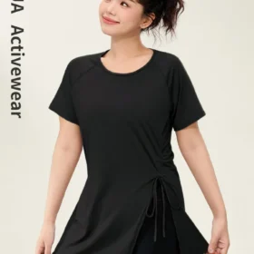 hem knotted short sleeve t shirt4