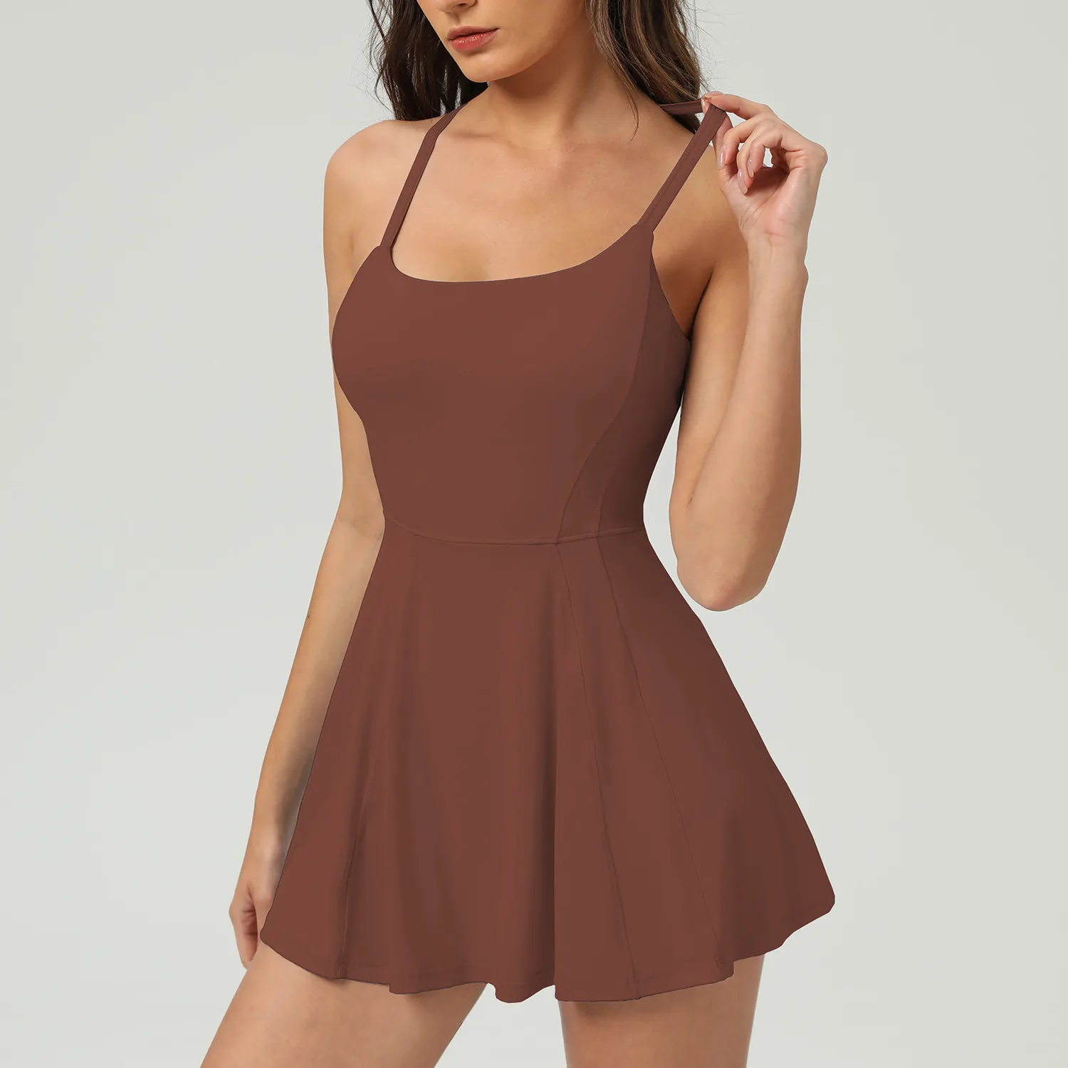 Brown tennis dress