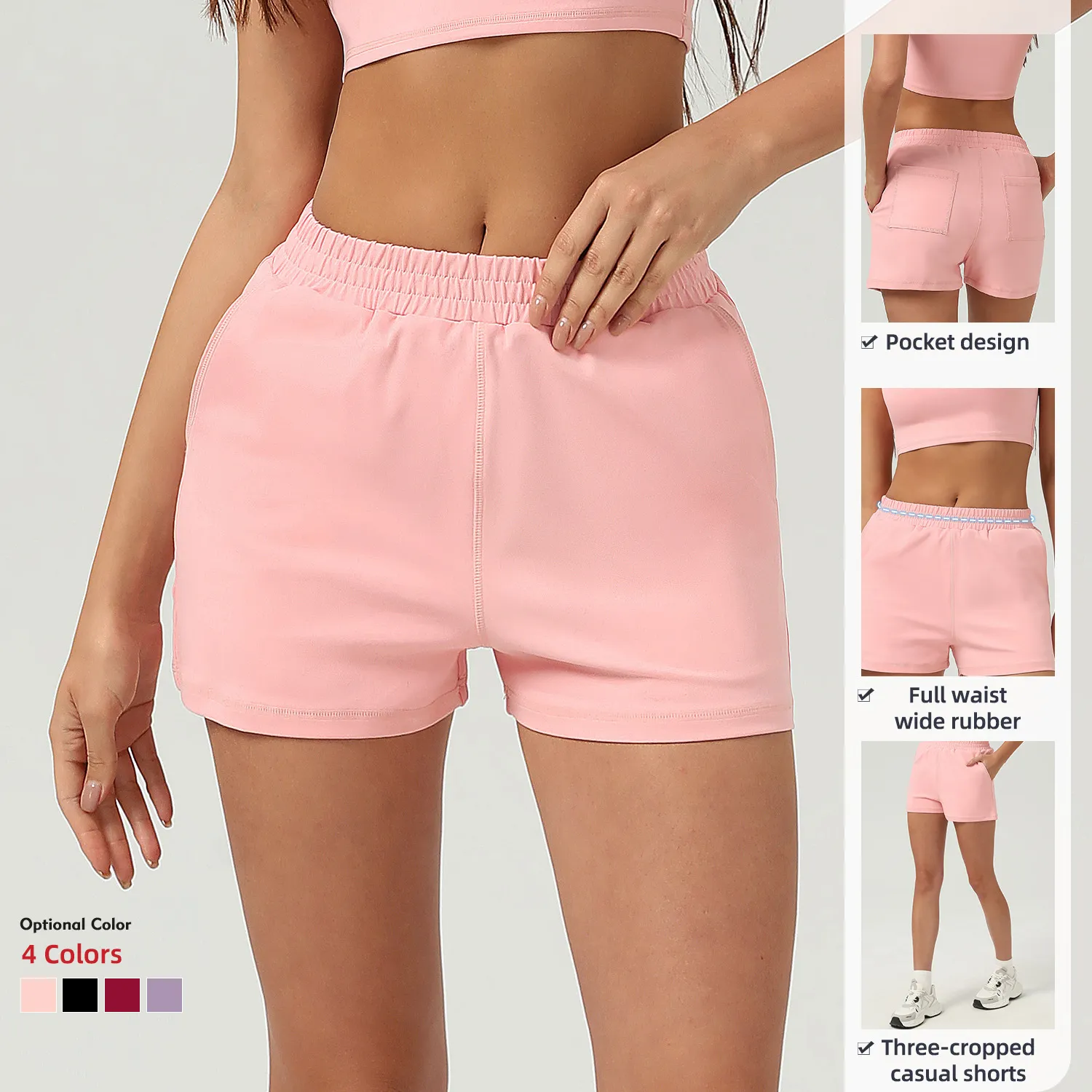 high waisted training shorts 3