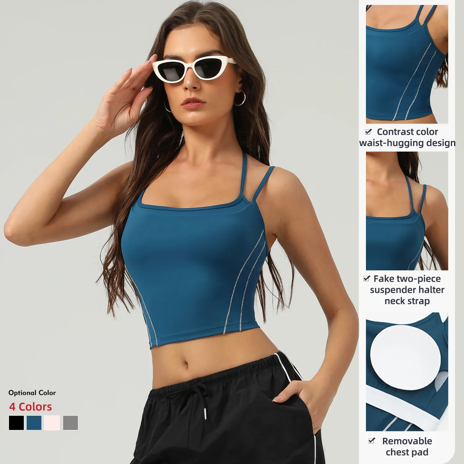 теннисный топ со встроенным бюстгальтером 3